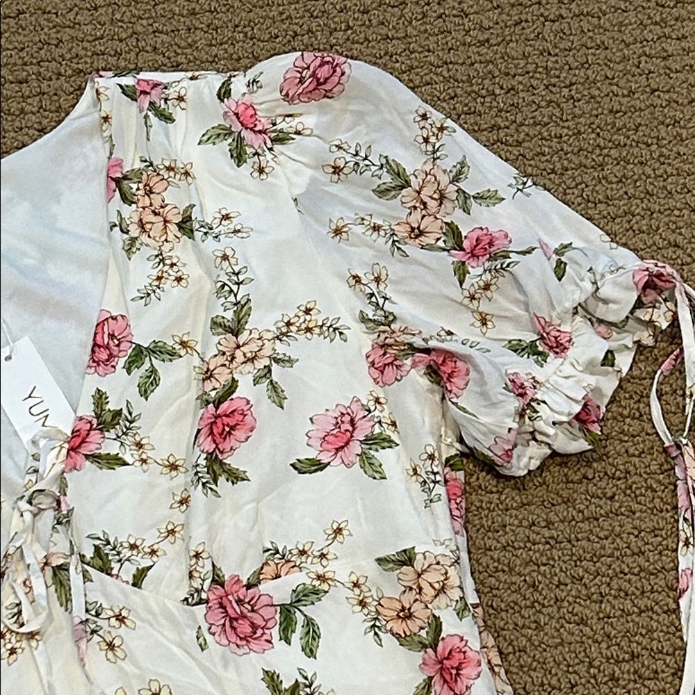 Yumi Kim Kelly Dress size XL Royal Rose Ivory Fairy Cottagecore Mini - Picture 5 of 17